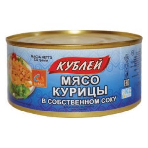 Мясо курицы в собственном соку 325 гр